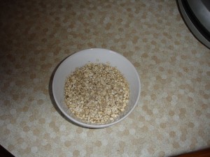 Porridge prior to cooking Porridge prior to cooking